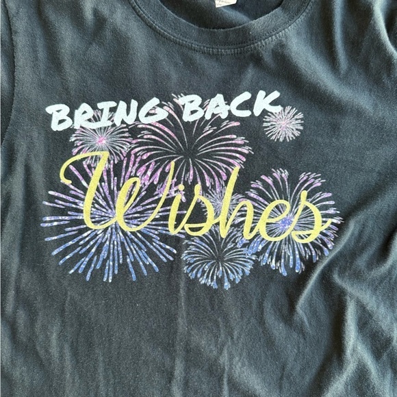 Etsy Graphic Tee Disney Fireworks Bring Back Wishes Small T-Shirt Black Top - Picture 8 of 9